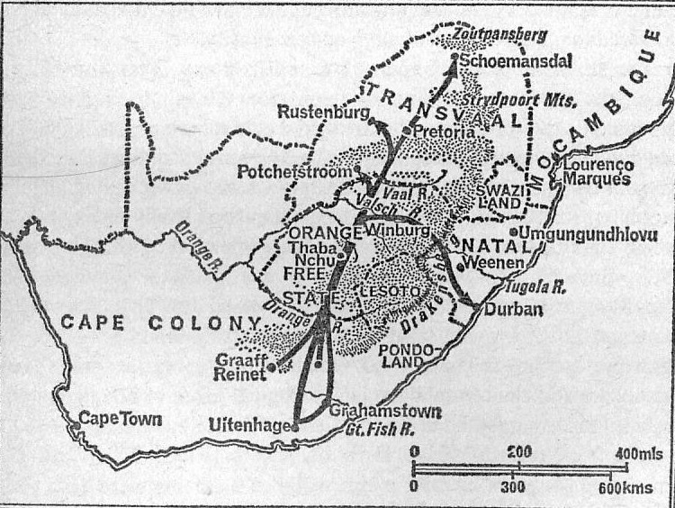 A Map of the Route Of The Geat Trek